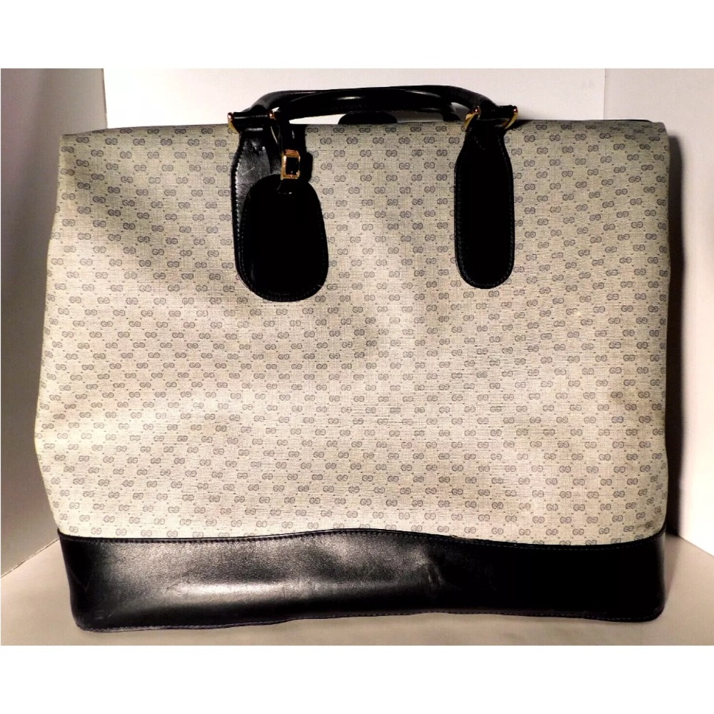 Authentic Vintage Gucci Weekender Doctors Bag, Navy